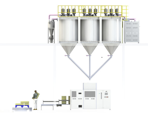Machine à emballer en plastique automatique intelligente de granule pesant l'empilement pour le sac 25kg