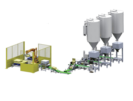 Machine en plastique OWP-A de poids de contrôle de PLC de machine à emballer de granule d'engrais de riz